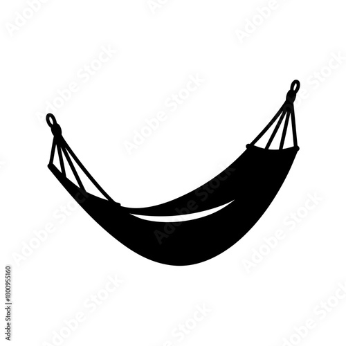 Relaxing hammock silhouette for outdoor leisure and comfort