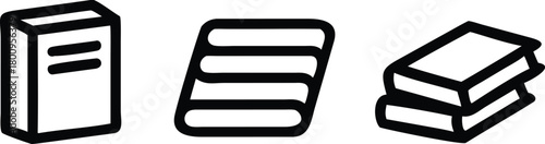 Book icon set collection line art symbol for education learning and library