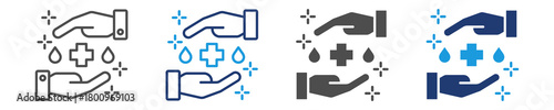 hygiene icon set multiple style