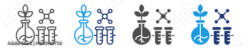 biological icon set multiple style