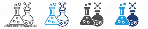 chemical icon set multiple style