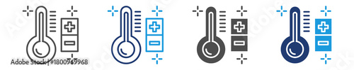 temperature icon set multiple style