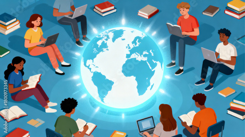 students_globe_learning