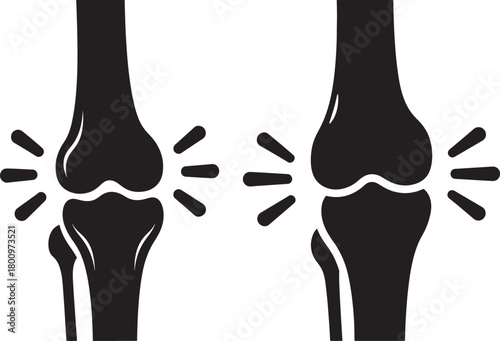 Knee joint pain silhouette