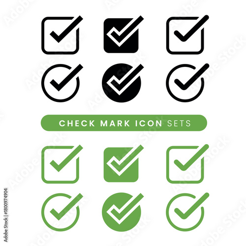 check mark icon sets vector template
