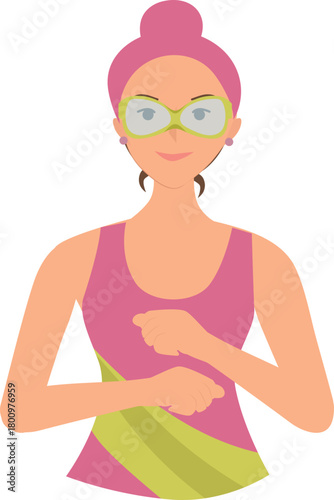 Swimming illustration.