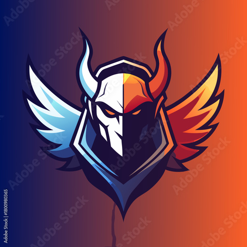 “Dual Nature Angel–Demon Vector Portrait”