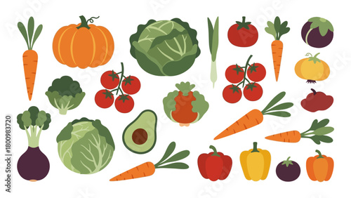 Fresh Assortment of Vegetables for a Healthy Lifestyle and Nutritious Meals