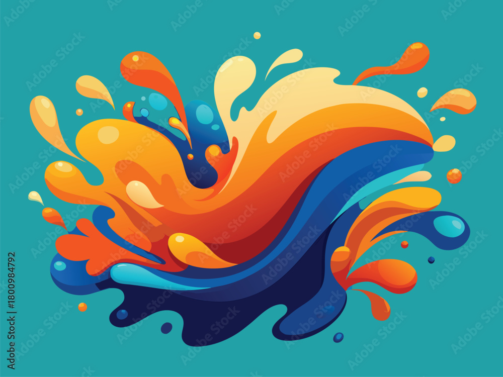 Obraz premium Abstract splash background with vibrant colors for modern design and creative projects use case 