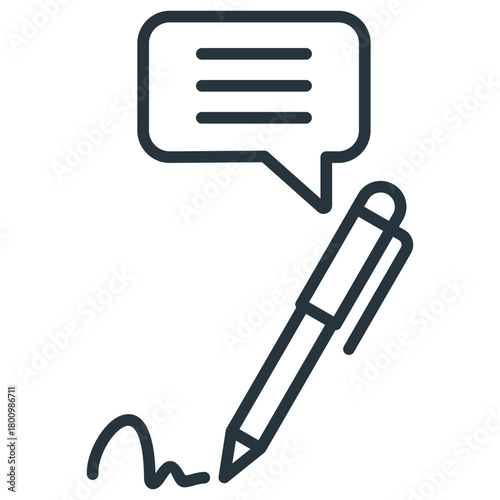 Copywriting Outline Icon