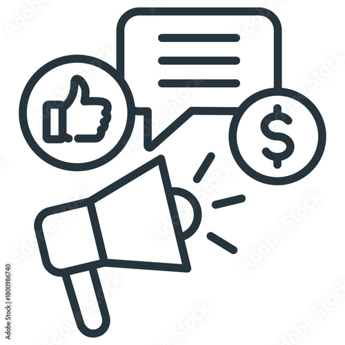 Advertising Outline Icon