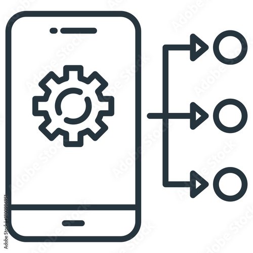 Automatic Call Distributor Outline Icon