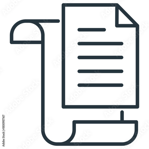 Folded Paper Outline Icon