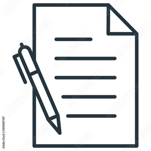Writing Paper Outline Icon