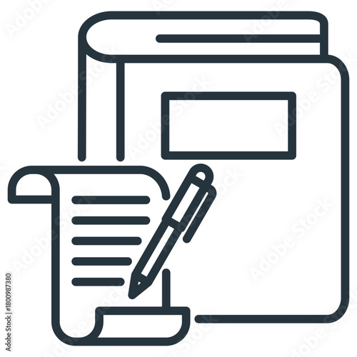 Notepad Outline Icon