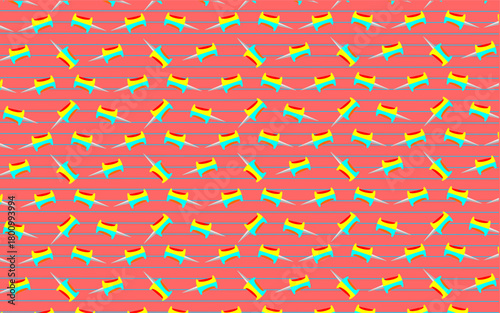 Push pin seamless pattern. Thumbtack seamless pattern background. Colorful push pin pattern background. Push pin icon pattern. Vibrant push pin illustration background.