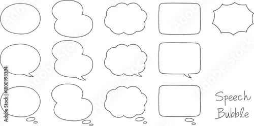 手描き風のフレーム・吹き出しセット