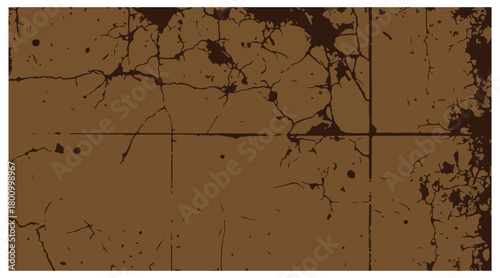 Grunge brown texture with cracks and scratches for backgrounds or design element usage