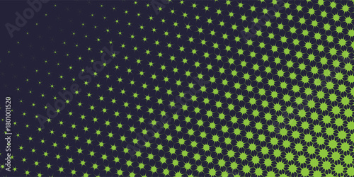 diagonal digital green star design pattern in black background. diagonal background