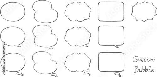 手描き風のフレーム・吹き出しセット