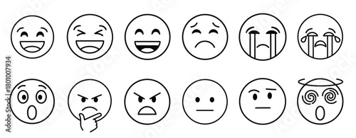 Set of Basic Emoticons