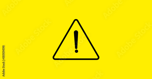 Caution Hazard Icon – Attention Signal for Workplace Safety and Risk Prevention