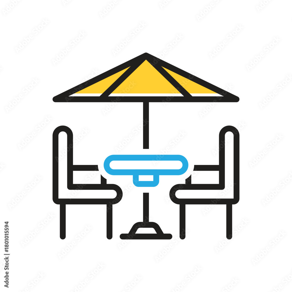 Fototapeta premium Multi color icon for terrace