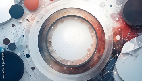 Modern Geometric Circles Abstract Background