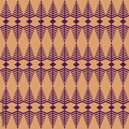 Geometric Ethnic pattern, Native American tribal fabric, tile, carpet, vector, illustration design, on a terracotta-purple tone  background 