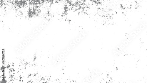 Gray textured grunge overlay with scattered speckles and rough edges on white background vector