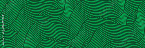 farm green banner, organic abstract background with fields. wavy green lines, natural organic products. ecology background. striped farmer green Pattern