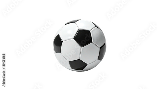 Wallpaper Mural Classic black & white soccer ball, centered, on black background Torontodigital.ca