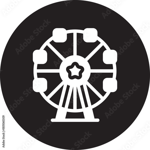ferris wheel glyph icon