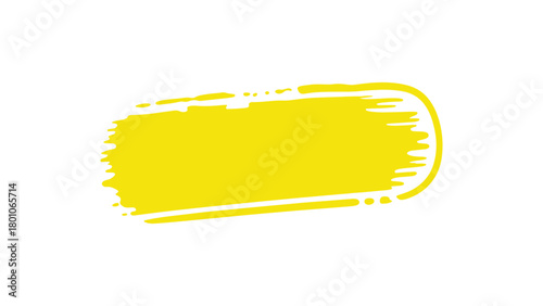 A yellow brush stroke, perfect for adding a touch of artistic flair to your designs, creating eyecatching backgrounds, and more