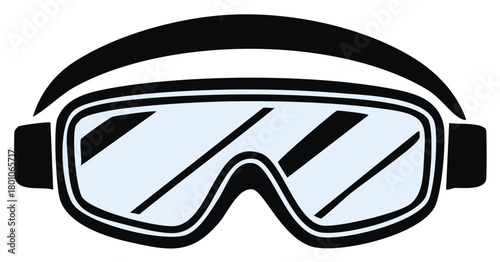 Protective Goggles with Strap Eye Safety Wear Sports Glasses Illustration