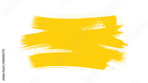 Vibrant yellow brush stroke, perfect for adding a splash of color and texture to your designs, creating eyecatching backgrounds