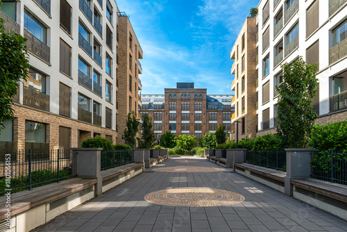 Modern building complex on the site of the former Adler factory, Frankfurt, Germany