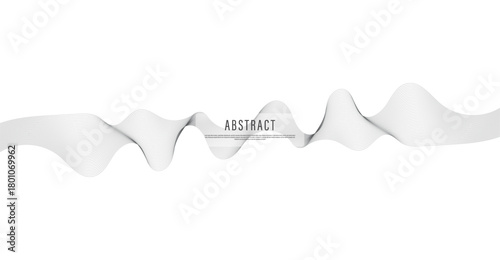 Complex equalizer wave formed by dotted lines for digital sound design