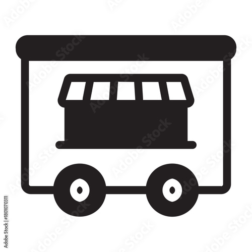 food stand glyph icon