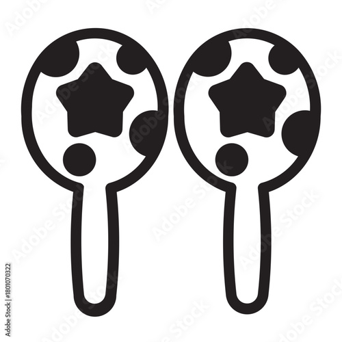 maracas glyph icon