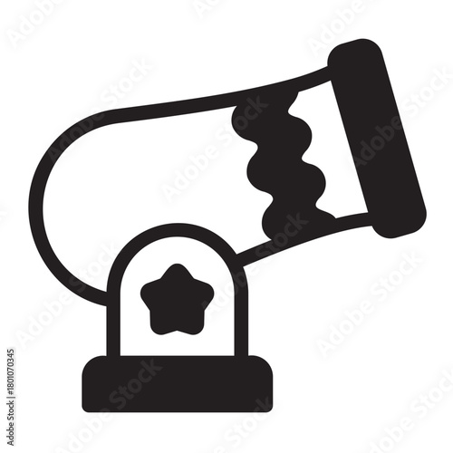 cannon glyph icon