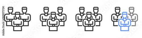 The Ultimate community Styles with Variations Line of icon set vector illustration