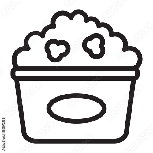 popcorn line icon