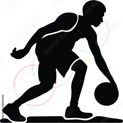 Basketball player silhouette icon