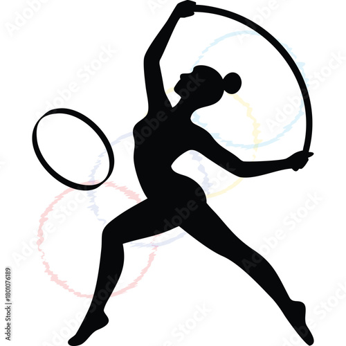 Woman performing with a hoop