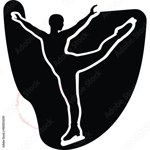 Figure skater silhouette
