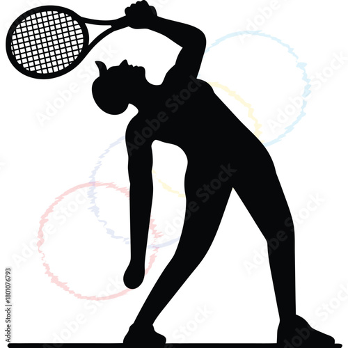 Female athlete playing tennis sport