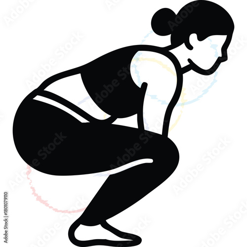 Person doing a squat exercise