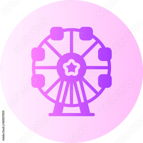 ferris wheel gradient icon