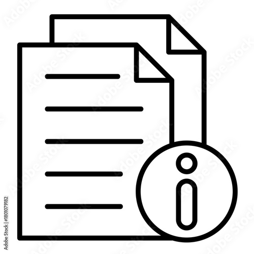 Information Line Style Icon